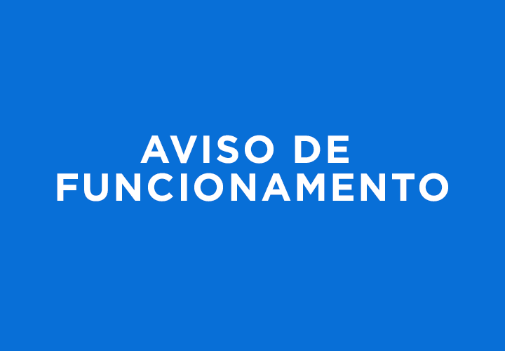 Aviso de Funcionamento